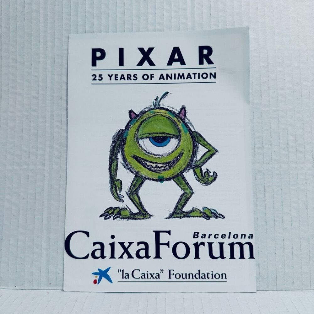 2015 Flyer Brochure for Pixar 25‎ Years of Animation Caixa Forum Barcelona Art